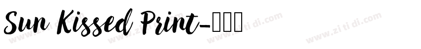 Sun Kissed Print字体转换